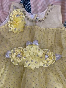 Yellow Flower Girl Dress