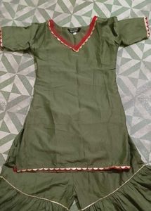 Green Kurta Palazzo Set