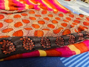 Striped and Double Design Saree