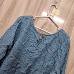 Blue Blouson Top