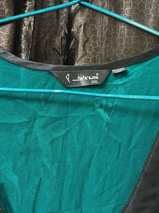 Embroidered Green Sleeveless Tunic Top