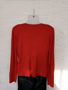 Zara coral knit sweater