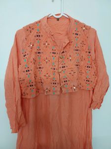 Umbrella Gown With Jacket Floor Lenth
