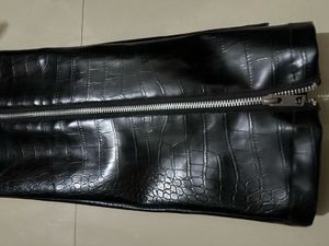 UNISEX Stylish Black Thick Leather Pants