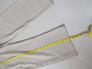 Beige Wide Leg Cargo Pants