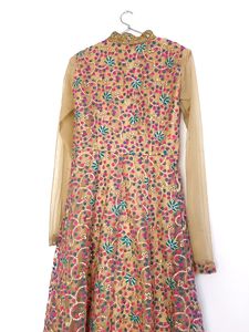 Full Embroidered Anarkali Kurta With Front Slit