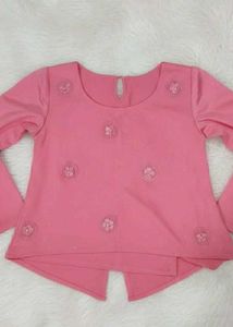 Cute Pink with glitter Toddler Top (wore once)