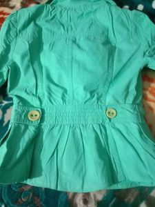 Mint Green Casual Jacket