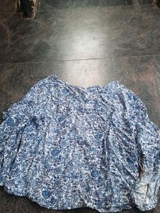 Blue &amp; White Floral Blouse