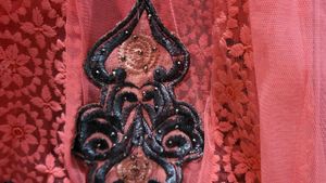 Embroidered Net Anarkali Churidar Kurta