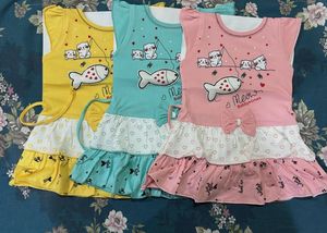 Cute Girls' Dresses - Set of 3