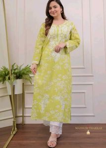 Green Kurta Bottom Set