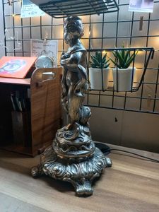Vintage Brass Rococo Style Ornate Table Lamp