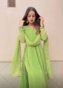 Leheriya Anarkali Suit Set