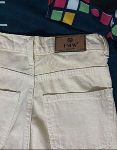 Beige Wide Leg Cargo Pants