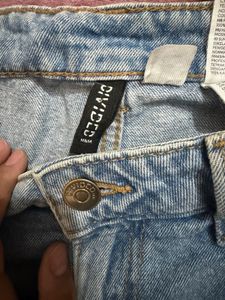 Light Wash Denim Cargo Pants