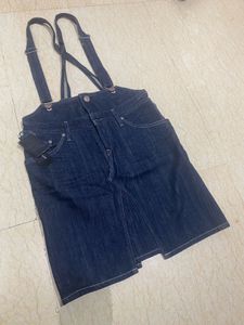 Denim Dungree Skirt