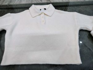 Cozy White Knit Sweater