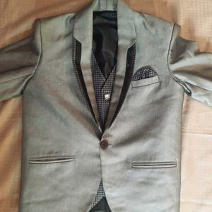 Gray Gingham Vest