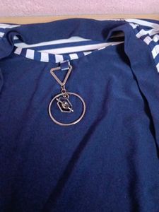 Striped Sleeveless Top with Jacket