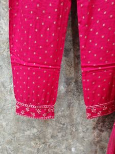 Pink Embroidered Kurta Set