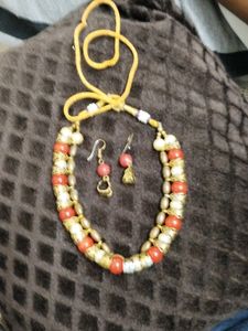 Beautiful Red Party Wear Necklace