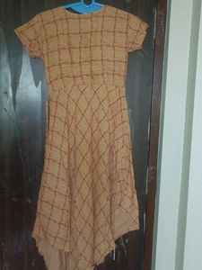 Rayon Ethnic Wear Gown Kurti Of L Size