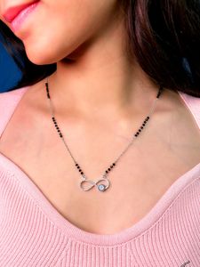 Infinity ♾️ Sign Mangalsutra Pure Silver 925