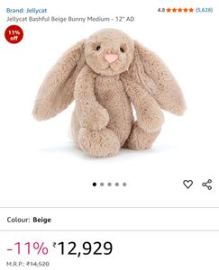 AUTHENTIC JELLYCAT BUNNY