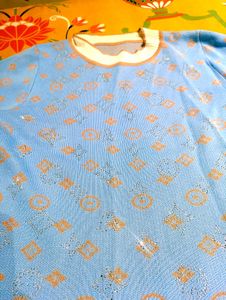 Korean Vintage Style Patterned Knit Top