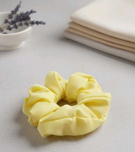 Yellow Scrunchie Set ,3 piece,  crepe fabric