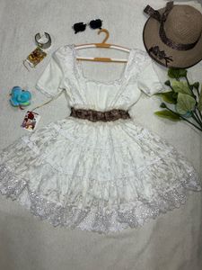 White Flaired Korean Dress🤍