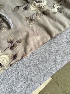 Grey Floral Hoodie