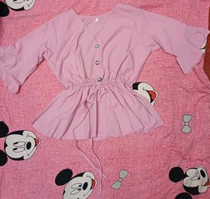 Classy Solid Flare Top With Pocket Palazzo set