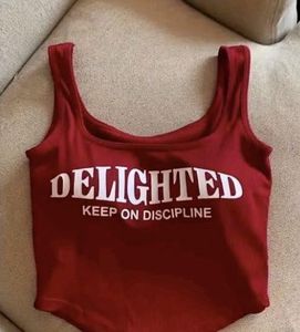 Red Graphic Tank Top