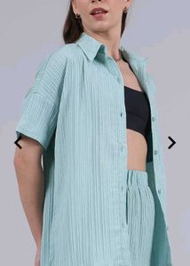 Luxury Mint Crinkle Co-ord Set for VIP