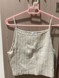Zara Beige Crop Top