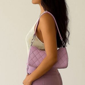 Lilac Quilted Shoulder Bag 💜💟