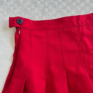 Red Tennis Skirt