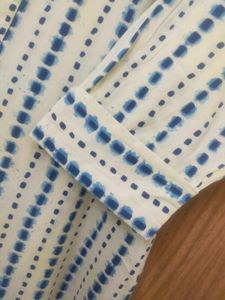 LIBAS Blue &amp; Cream Printed Tunic Top - Size L