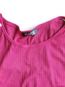 Pink Tie-Sleeve Top