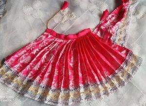 Pink And Silver Floral Lehenga For Radha Rani