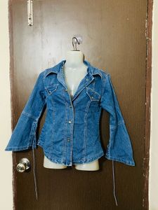 Bell Sleeve Denim Top