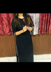 Gerua Black Kurta