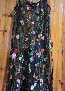Floral Embroidered Maxi Dress