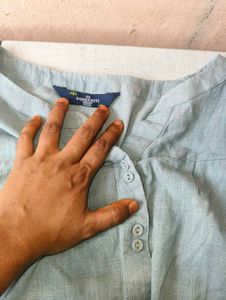 Sanskriti Linen Button-Up Top