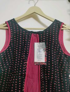 New Globus Red Black Kurta