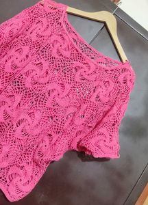 Pink Crochet Top For 38 Bust