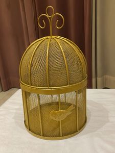 Gold Bird Cage Decor