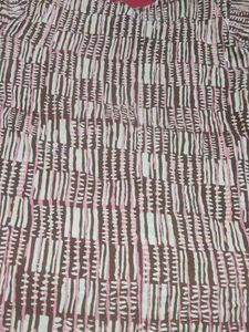 Patterned Brown Tunic Top